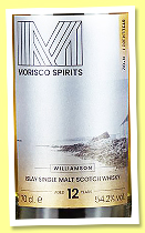 Williamson 12 yo 2010/2023 (54.2%, Morisco Spirits, refill sherry butt finish, 150 bottles) 