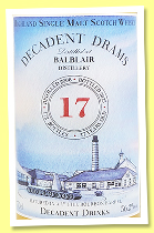 Balblair 17 yo 2008/2025 (56.2%, Decadent Drams, 1st fill bourbon barrel, 172 bottles)