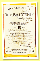 Balvenie 10 yo 'Founder's Reserve' (40%, OB, Germany, +/-2005)