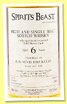 Ben Nevis 6 yo 2018/2025 (50%, Spirits Beast, ex-peated refill sherry, cask #149, 360 bottles) Ben Nevis 6 yo 2018/2025 (50%, Spirits Beast, ex-peated refill sherry, cask #149, 360 bottles)