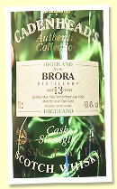 Brora 13 yo 1982/1995 (60.4%, Cadenhead 'Authentic Collection')