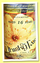 Caol Ila 16 yo 2008/2025 (54.8%, Liquid Treasures and The Whisky Fair, Barbados rum barrique finish, Love & Peace series, 274 bottles)