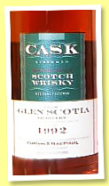 Glen Scotia 1992/2003 (62.1%, Gordon & MacPhail, Cask series, refill sherry hogshead, cask #89.92) Glen Scotia 1992/2003 (62.1%, Gordon & MacPhail, Cask series, refill sherry hogshead, cask #89.92)
