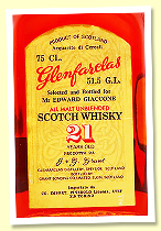 Glenfarclas 21 yo (51.5%, OB, Pinerolo import for Edward Giaccone, bottled 1974) 
