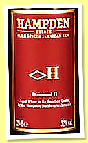 Hampden 1 yo ‘<>H’ (52%, OB, La Maison & Velier, The 8 Marks Collection, Jamaica, ex-bourbon, 20cl, 2024) Hampden 1 yo ‘<>H’ (52%, OB, La Maison & Velier, The 8 Marks Collection, Jamaica, ex-bourbon, 20cl, 2024)