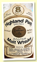 Highland Park 8 yo (70 proof, Gordon & MacPhail, dark vatting, -/+ 1978)