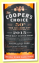 Highland Park 9 yo 2015/2025 (50%, The Cooper&rsquo;s Choice, The Golden Cut Collection, Malaga finish, 342 bottles)