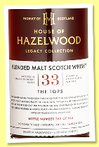 House of Hazelwood 33 yo &lsquo;The Tops&rsquo; (51.6%, OB, Legacy Collection, blended malt, 1st and refill sherry, 523 bottles, 2022)