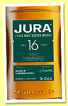 Jura 16 yo (43%, OB, bourbon barrel, travel retail, 2025)