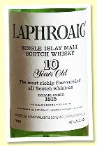 Laphroaig 10 yo (43%, OB, Hiram Walker US import, 75cl, -/+ 1990)&nbsp; 