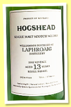 Laphroaig 13 yo 2011/2025 (57.4%, Hogshead Imports, Exclusive Release, refill barrel, 192 bottles) Laphroaig 13 yo 2011/2025 (57.4%, Hogshead Imports, Exclusive Release, refill barrel, 192 bottles)