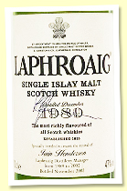 Laphroaig 1989/2002 (47%, OB for the retirement of Iain Henderson, 24 bottles) 