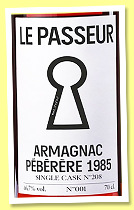 P&eacute;b&eacute;r&egrave;re 1985/2025 (46.7%, Le Passeur, T&eacute;nar&egrave;ze, cask #208)