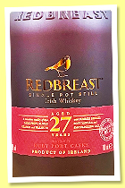 Redbreast 27 yo &lsquo;Batch B1/2019&rsquo; (54.6%, OB, single pot still, 2019) 