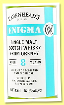 Single Malt Scotch Whisky from Orkney 8 yo 2016/2025 (57.5%, Cadenhead, Enigma, bourbon barrels, 888 bottles) 