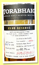 Torabhaig 2018/2023 ‘Club Reserve Release No.5’ (60.7%, OB, Barbados rum barrel, cask #1056, 293 bottles) Torabhaig 2018/2023 ‘Club Reserve Release No.5’ (60.7%, OB, Barbados rum barrel, cask #1056, 293 bottles)