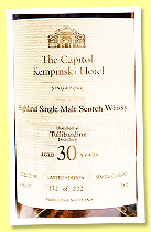 Tullibardine 30 yo 1993 (47.9%, The Capitol Kempinski Hotel Singapore, 222 bottles, +/-2024)