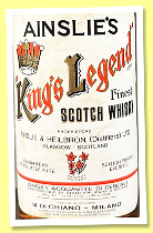 Ainslie&rsquo;s King&rsquo;s Legend &lsquo;Old Special&rsquo; (40%, OB, blended Scotch, M. Di Chiano, long twist cap, +/-1970) 