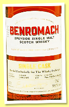 Benromach 2014/2025 (59.1%, OB for The Whisky Exchange, first fill sherry hogshead, cask #675, 299 bottles)