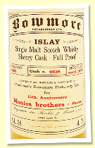 Bowmore-19691978-15th-Anniversary-Monica-Brothers-58-OB-for-Fecchio-Frasa-cask-6636-sherry-cask-300-bottles