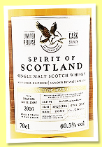 Braeval 9 yo 2016/2026 (60.5%, Spirit of Scotland, Jas. Gordon, refill bourbon barrel, cask #205570, 239 bottles)