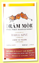 Dailuaine 13 yo 2013/2026 (5.1%, Dr&agrave;m Mor, Portuguese red wine finish, cask #302722, 282 bottles)