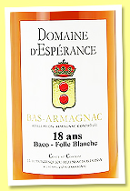 Domaine d&rsquo;Esp&eacute;rance 18 yo (48.2%, OB, Bas-armagnac, lot No.4, +/-2024)