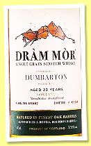 Dumbarton 23 yo 2000/2024 (57.1%, Dràm Mor, refill bourbon barrel, cask #211885, 182 bottles) Dumbarton 23 yo 2000/2024 (57.1%, Dràm Mor, refill bourbon barrel, cask #211885, 182 bottles)