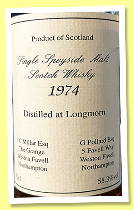 Longmorn 1974/1996 (58.3%, IC Millar Esq & G Pollard Esq)
