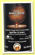 Mannochmore 12 yo 2012/2025 (55%, Fadandel, 1st fill PX barrique, cask #231201, 64 bottles) 