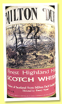 Milton Duff 22 yo 1966/1988 (43%, Sestante, sherry wood) Milton Duff 22 yo 1966/1988 (43%, Sestante, sherry wood)