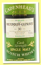 Miltonduff-Glenlivet 30 yo 1964/1994 (50.9%, Cadenhead, Authentic Collection)