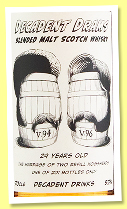Sideburn 29 yo 1994-1996/2026 (53%, Decadent Drams, blended malt, refill hogsheads, 201 bottles) Sideburn 29 yo 1994-1996/2026 (53%, Decadent Drams, blended malt, refill hogsheads, 201 bottles)