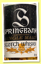 Springbank 15 yo (46%, OB, black label, early 1990s)