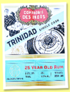 TDL 25 yo 2001/2026 (57.2%, Compagnie des Indes, Asia Exclusive, Trinidad)