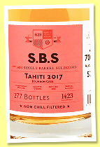 Tahiti 2017/2023 (57%, S.B.S., French Polynesia, bourbon cask, cask #1423, 277 bottles)