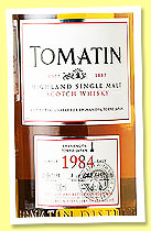 Tomatin 1984/2016 (44%, OB for Shinanoya Tokyo, cask #36504, 682 bottles)