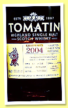 Tomatin 2004/2023 (55.8%, OB, for Charles Hoffer, Switzerland, bourbon barrel, cask #40258, 248 bottles)