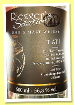 Tomatin 2007/2021 (56.8%, Riegger&rsquo;s Selection, Guadeloupe rum cask, cask #900049, 279 bottles)