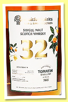 Tomatin 32 yo 1991/2023 (45.3%, Fruitful Spirits, bourbon + 2nd fill PX, cask #14188, 91 bottles)