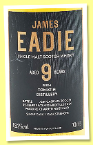Tomatin 9 yo 2015/2024 (56.2%, James Eadie, re-charred hogshead, cask #300033, 289 bottles)
