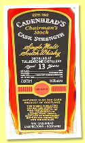 Tullibardine 13 yo 2012/2025 (54%, Cadenhead, Chairman’s Stock, tawny Port hogshead finish, 210 bottles) Tullibardine 13 yo 2012/2025 (54%, Cadenhead, Chairman’s Stock, tawny Port hogshead finish, 210 bottles)