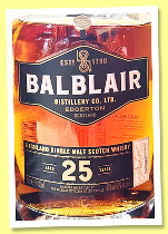 Balblair 25 yo (46%, OB, +/-2026)