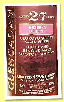 Glencadam 27 yo 1996/2024 &lsquo;Reserva de Jerez&rsquo; (46%, OB, 1,691 bottles) 