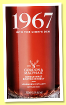 Longmorn 1967/2026 &lsquo;Into the Lion&rsquo;s Den&rsquo; (45.5%, Gordon & MacPhail, Sir Kenny Dalglish&rsquo;s Vintage Moments, cask #3340)