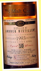 Ardbeg 10yo 1993/2004 (50%, DL OMC, cask DL 1248, 341 bottles)