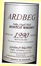 Ardbeg 1990/2003 (46%, G&M for Symposion Sweden, cask #3133, sherry)