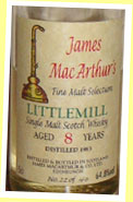 Littlemill 8yo 1983 (64.8%, James MacArthur, Fine Malt Selection)
