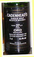 Ord 27yo 1962/1989 (55.4%, Cadenhead, distilled December)