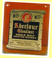 Aberlour-Glenlivet 8yo (50%, OB, cube shaped bottle, small cork stopper, 70’s)